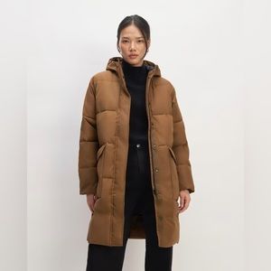 NWT Everlane ReNew Long Puffer Jacket Chestnut Size Large